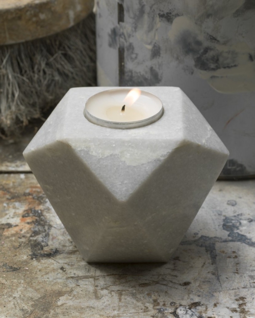 Dassie Artisan kanti flip candle holder white